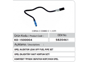 5820461 GM 55555611 Opel Corsa 1.3 CDTI Yakıt Borusu